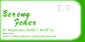 bereny feher business card